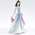 Isabel HN3716  Royal Doulton Figurine Vintage Bone China Lady Figurine, Collectable Porcelain Lady by Valerie Annand Blue and Pink Dress