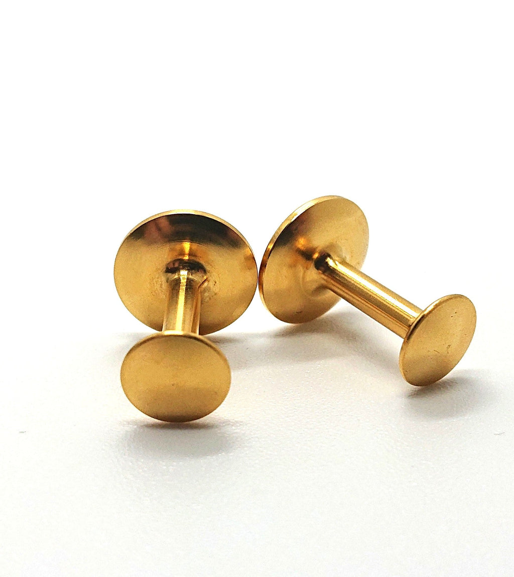 Vintage Boxed Gold Cufflinks Circular Star Gold Tone Metal Mens Cuff Links Jewellery Gift for Him Jewelry