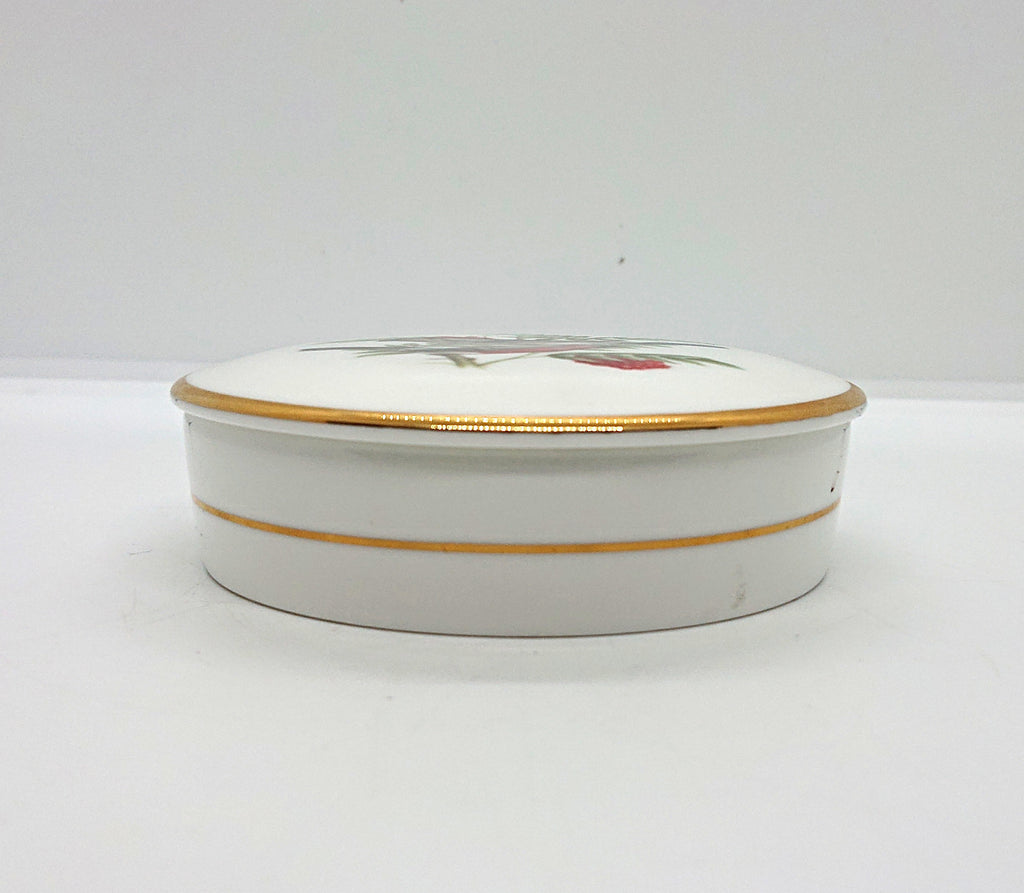 Vintage Coalport Bullfinch Trinket Dish, British Bird Bone China Jewelry Tray