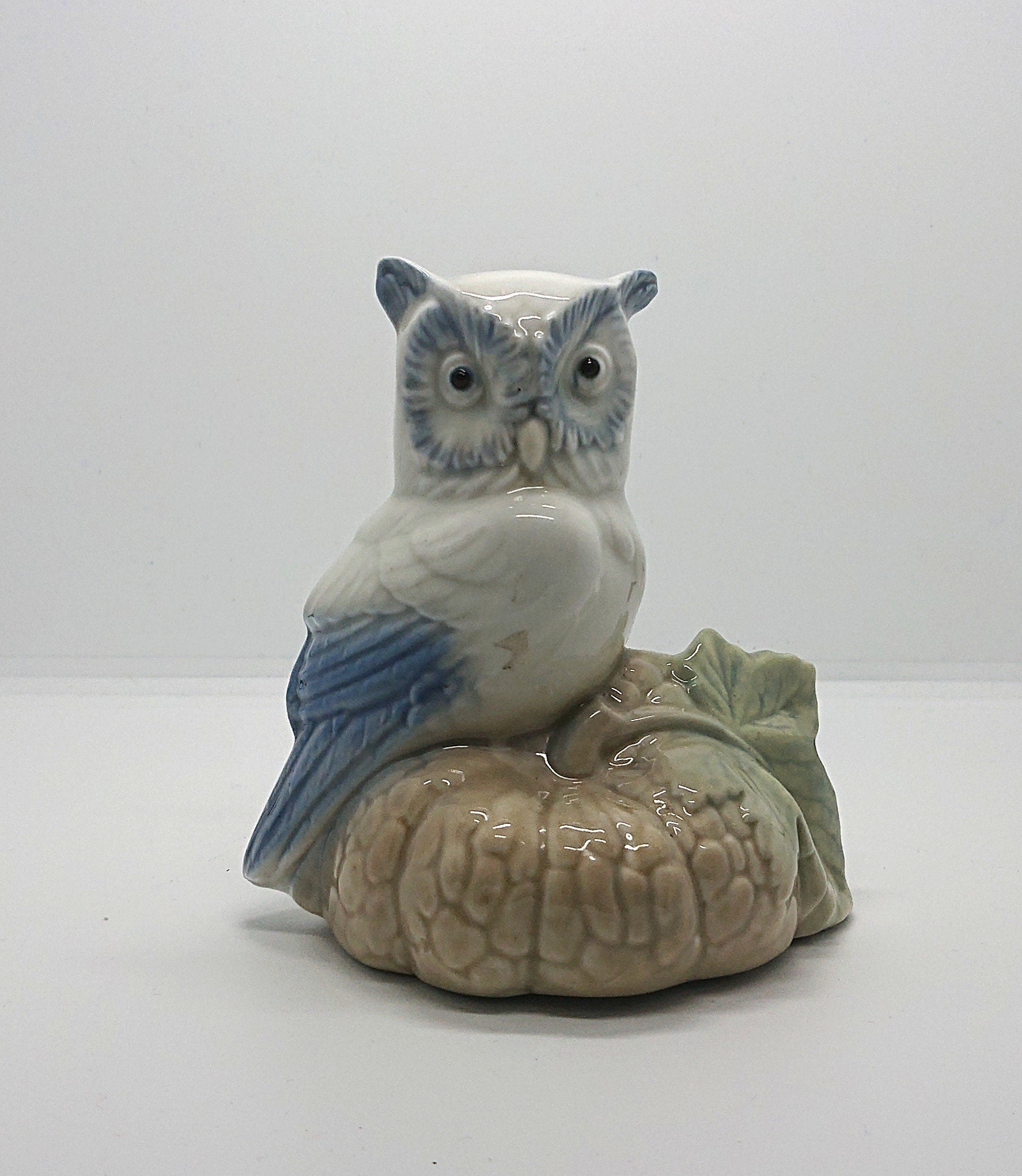 Vintage Ceramic Owl Figurine Tawny Owl Ornament Collectable Decorative Bird Owl  Lladro Style Bird Figure
