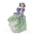 Royal Doulton Top O The Hill HN1833  Royal Doulton Figurine Pretty Lady Collectable Porcelain Harradine Classics Green and Blue