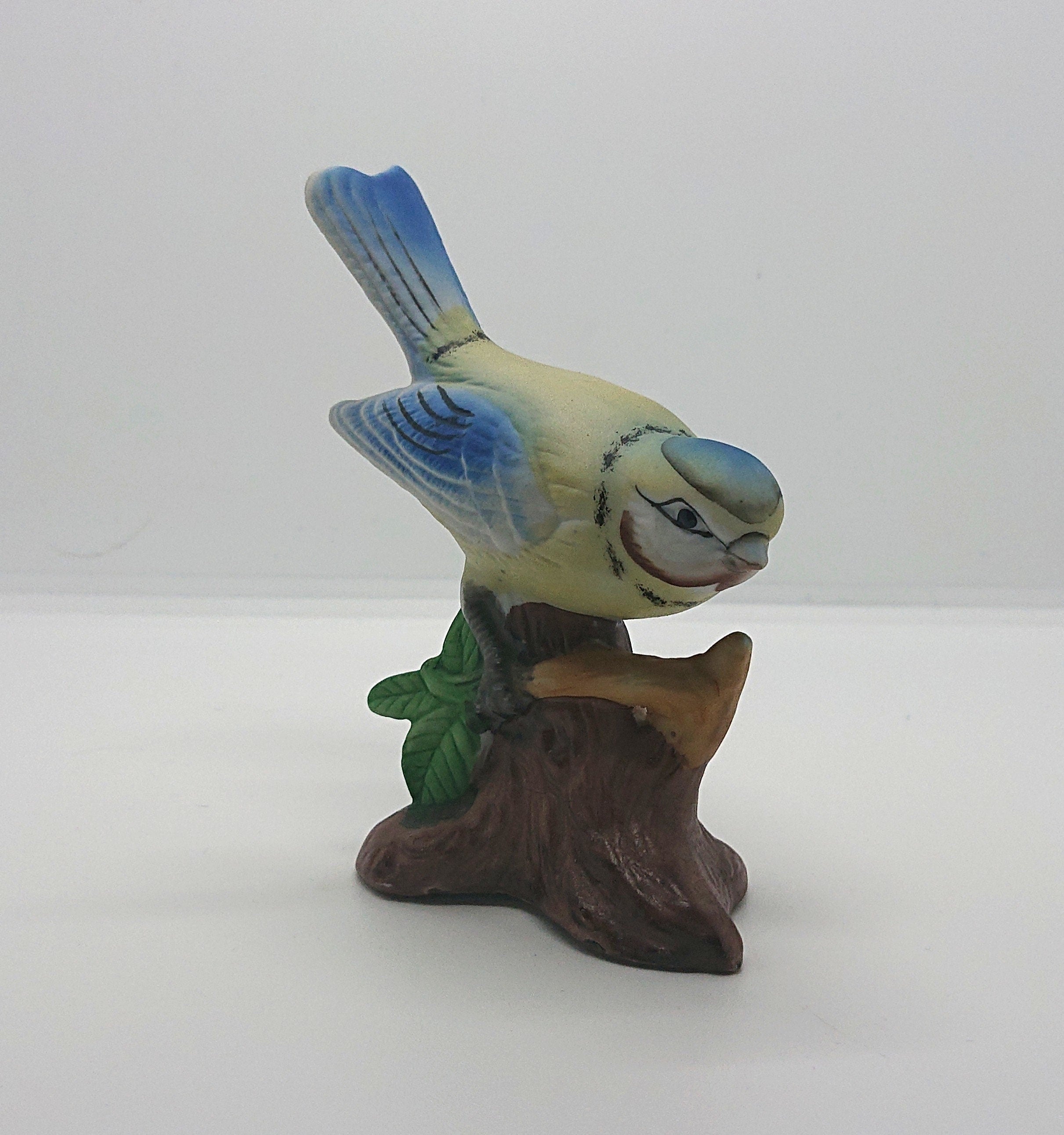 Vintage Porcelain Bird Figurines, Bullfinch, Chaffinch, Green Finch, Blue Tit