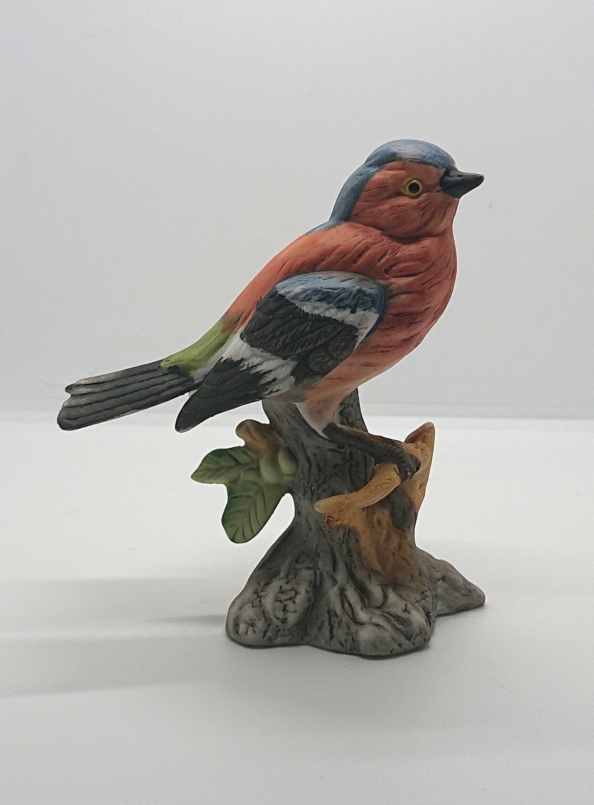Vintage Porcelain Bird Figurines, Bullfinch, Chaffinch, Green Finch, Blue Tit