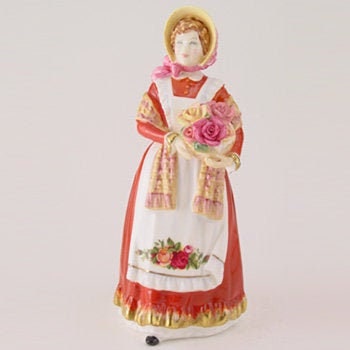 Royal Doulton Figurine Old Country Roses HN3692  by Nada Pedley Royal Doulton Figurine Classics Pretty Lady Red, white and yellow Dress