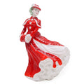 Royal Doulton Figurine  Christmas Day 2003 HN4552  Royal Doulton Figurine Red and white Dress Pretty  Porcelain Sculpture Lady Figure