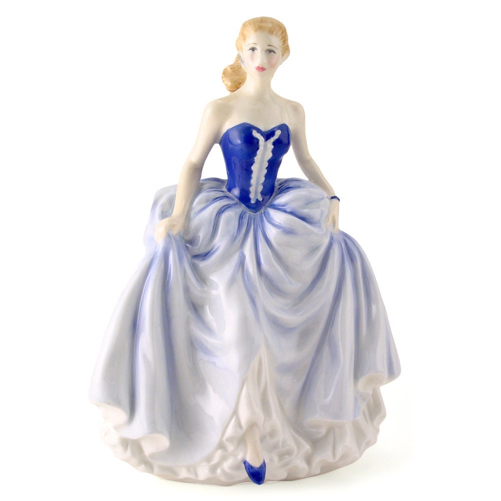 Royal Doulton Figurine  Susan HN4532   Figure of the Year Royal Doulton Figurine Pretty Lady Figurine Dark, Light Blue and White Dress