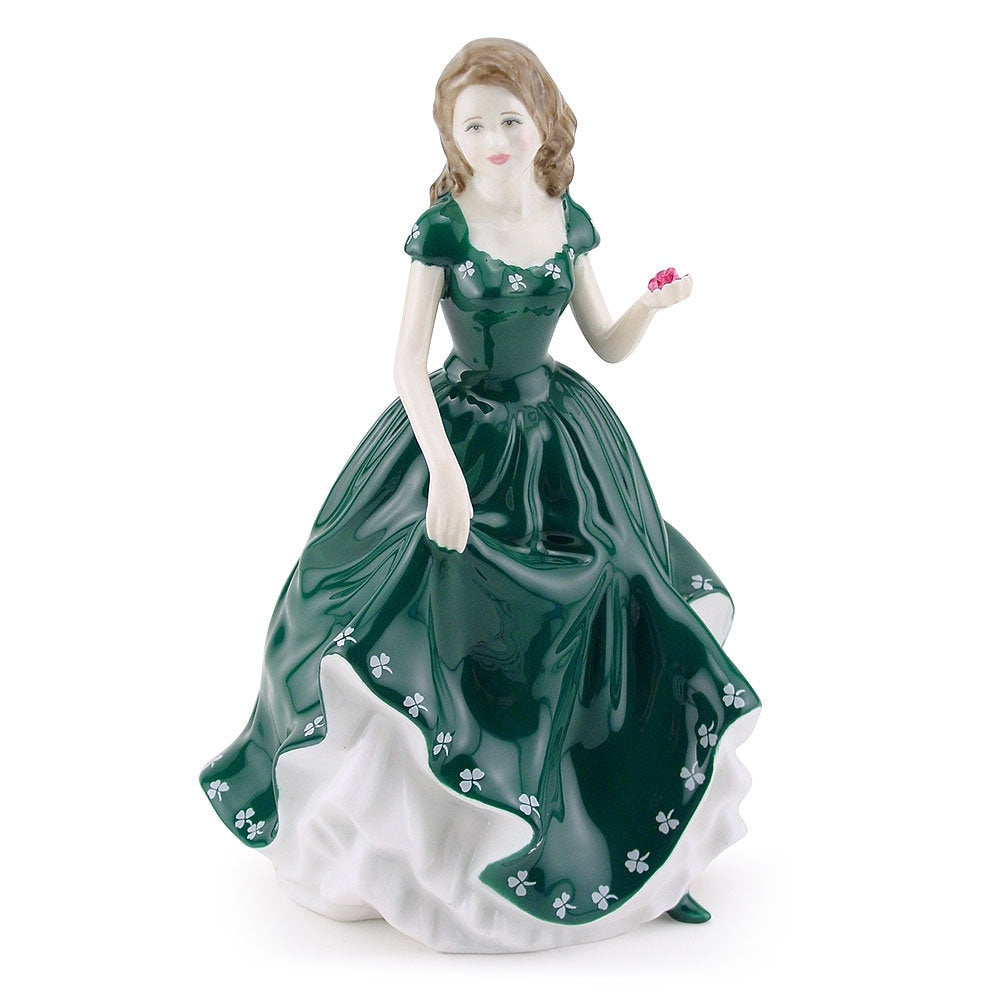 Royal Doulton Figurine Irish Charm HN4580    English (UK) Heritage  Figurine Porcelain Sculpture Green and white Dress Pretty Lady Figure