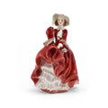 Royal Doulton Top O The Hill HN1833  Royal Doulton Figurine Pretty Lady Collectable Porcelain Harradine Classics Red and Yellow Dress