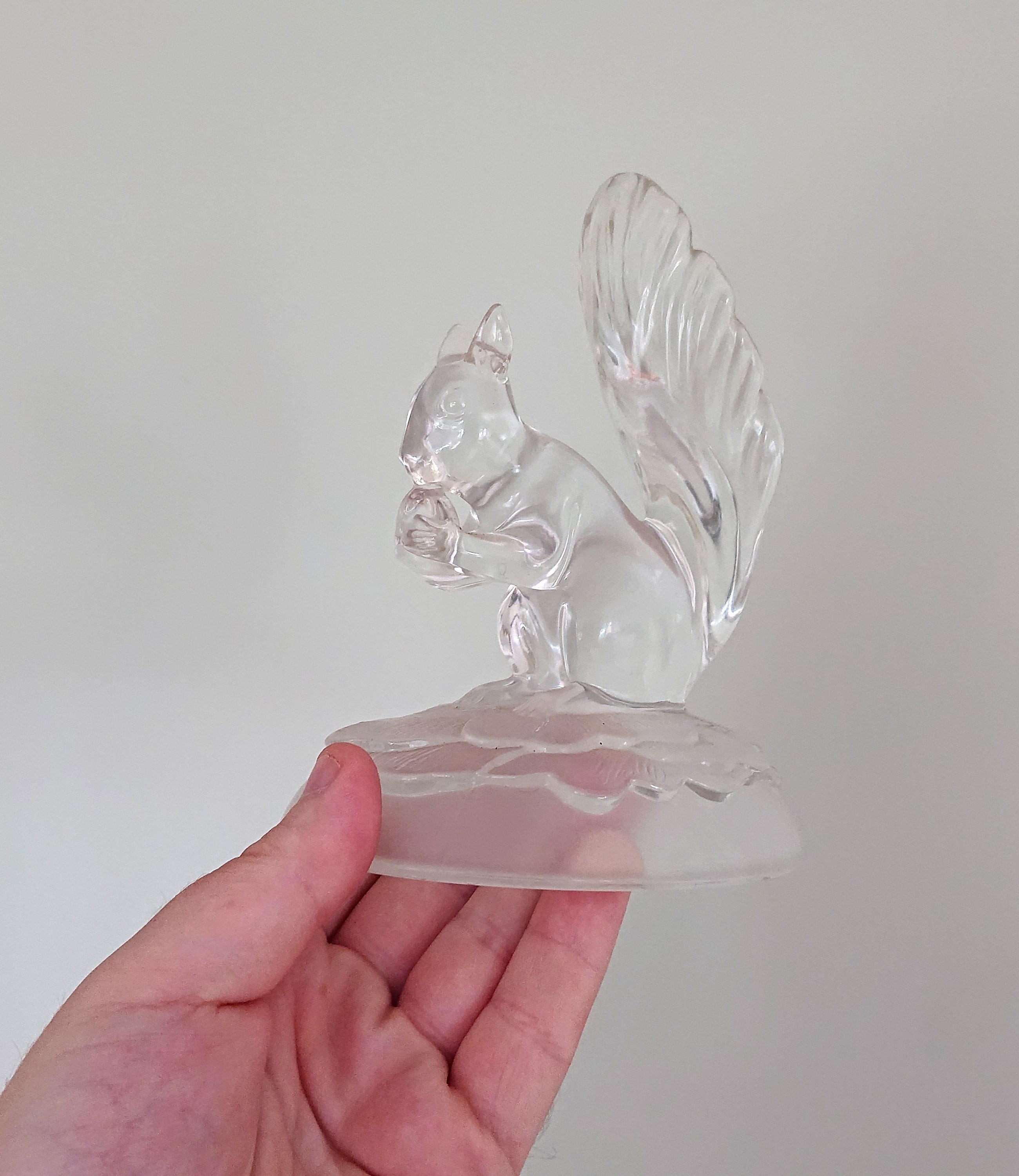 Vintage Glass Squirrel Cristal D'Arques Squirrel, Squirrel, Crystal Squirrel, Glass Squirrel, Decorative Glass, Ornamental Glass Clear Glass