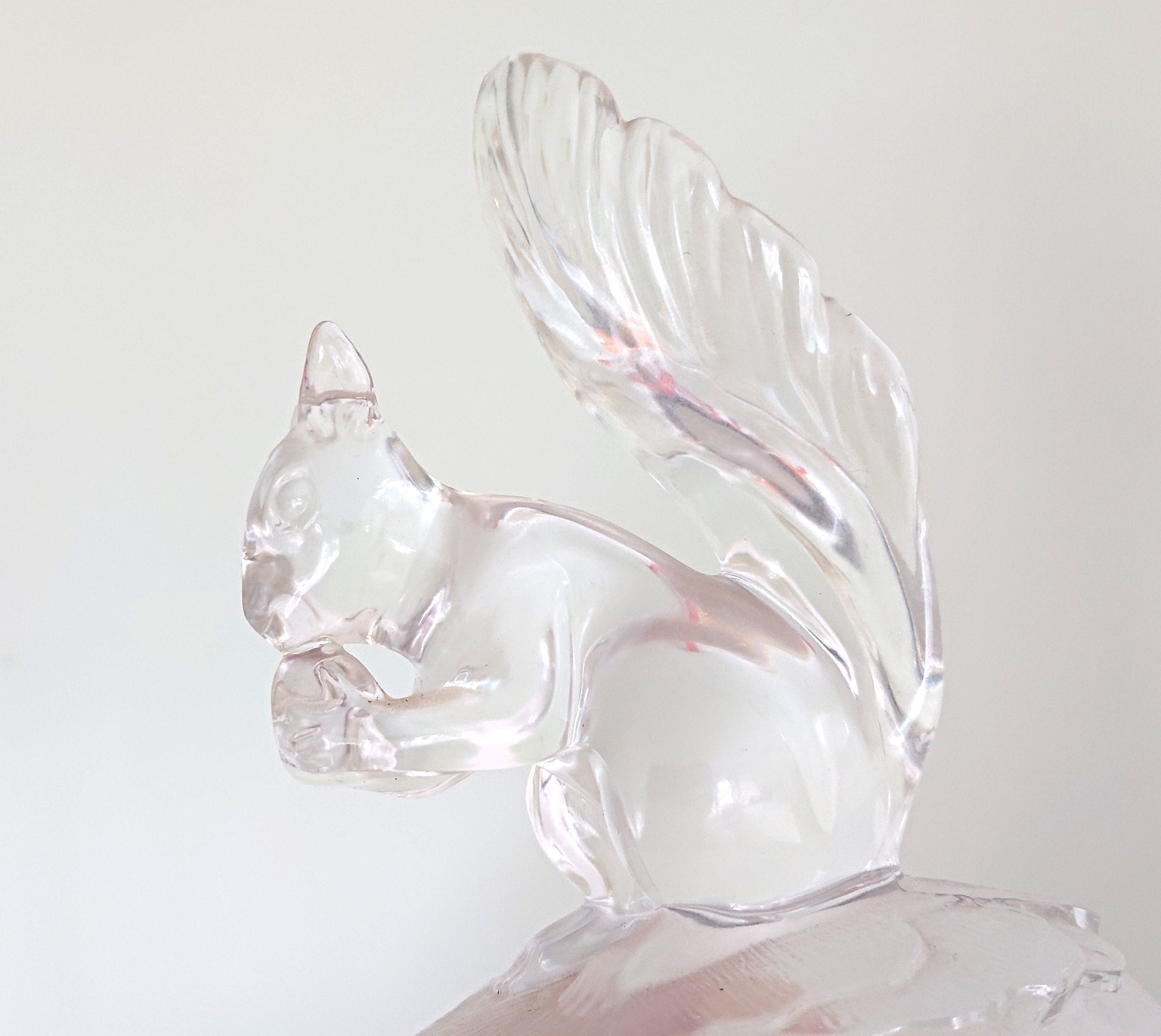Vintage Glass Squirrel Cristal D'Arques Squirrel, Squirrel, Crystal Squirrel, Glass Squirrel, Decorative Glass, Ornamental Glass Clear Glass