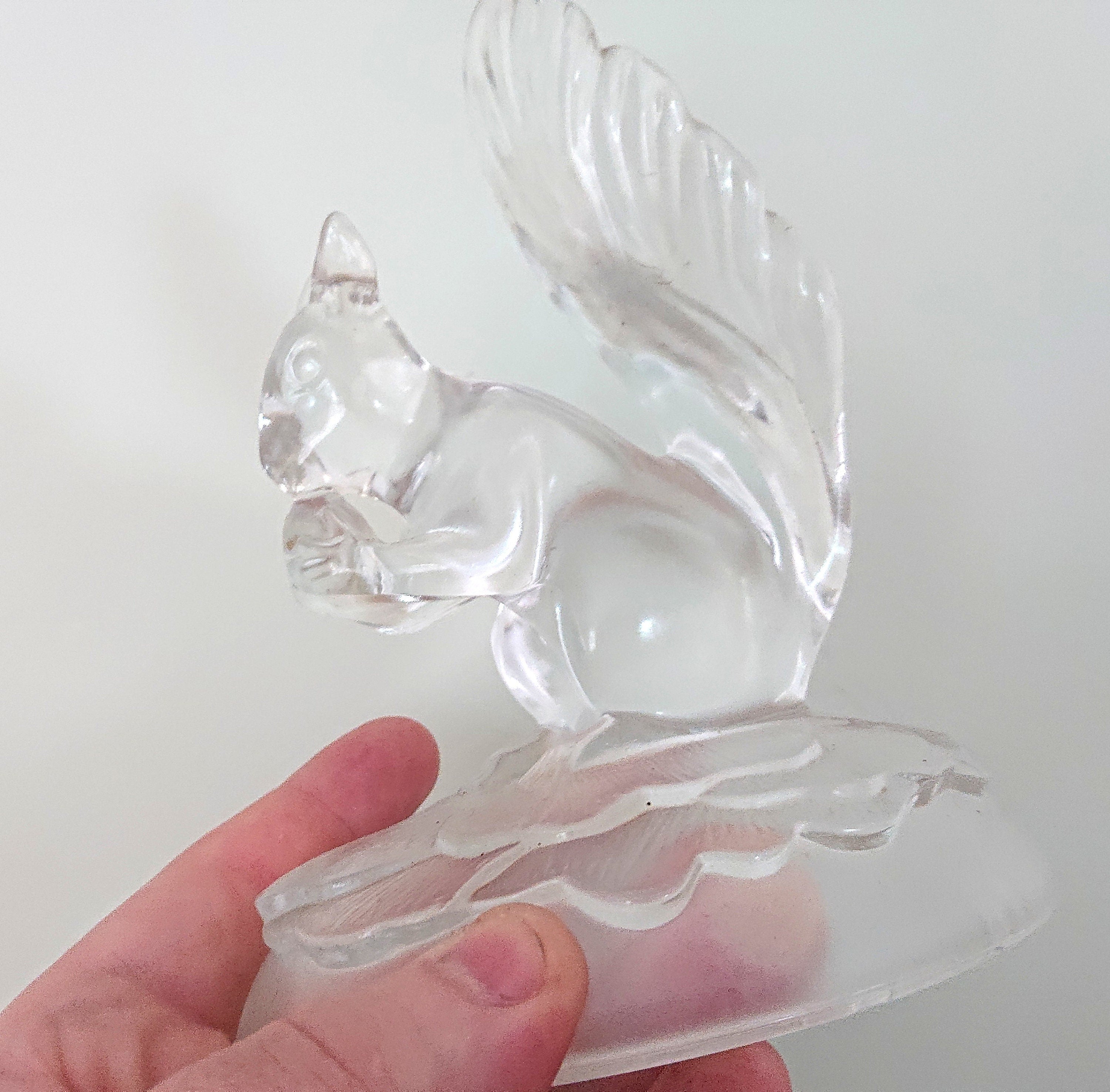 Vintage Glass Squirrel Cristal D'Arques Squirrel, Squirrel, Crystal Squirrel, Glass Squirrel, Decorative Glass, Ornamental Glass Clear Glass
