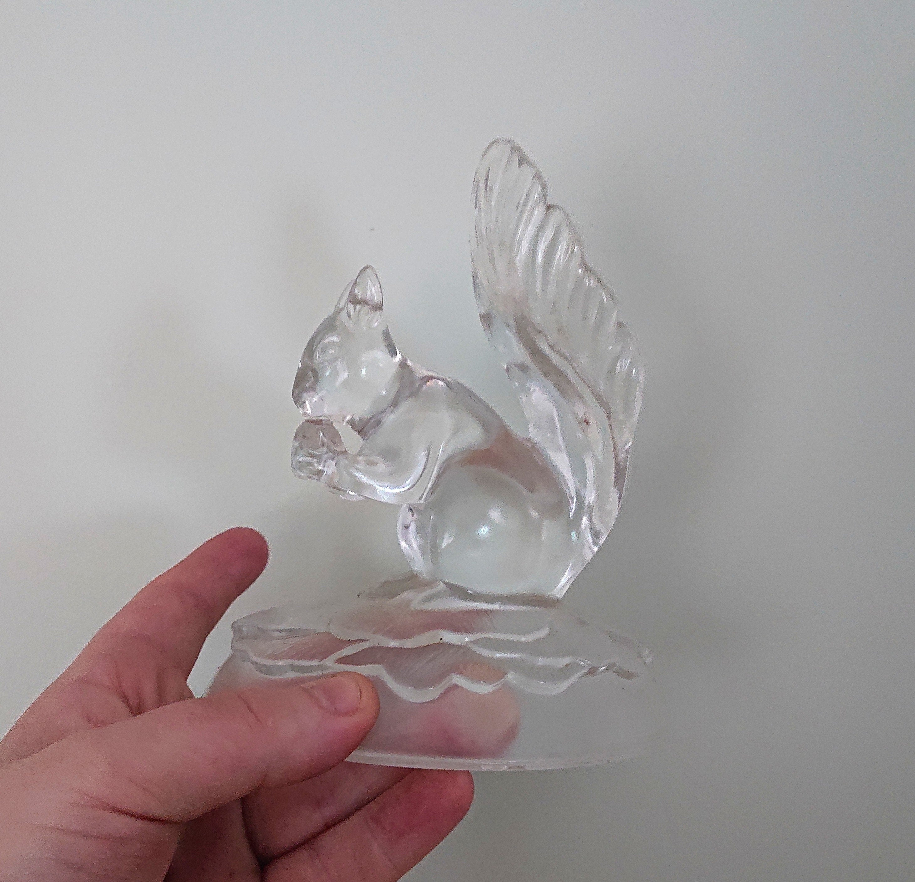 Vintage Glass Squirrel Cristal D'Arques Squirrel, Squirrel, Crystal Squirrel, Glass Squirrel, Decorative Glass, Ornamental Glass Clear Glass