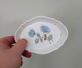 Wedgwood 'Ice Rose' Trinket Dish Pin Dish Porcelain Ceramic Bone China Blue Floral Trinket Dish Vintage Wedgwood