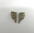 Art Deco Earrings Diamond Rhinestone Clip on Diamante Silver Costume Jewellery Jewelry Gift for Her Vintage Deco Earrings Chunky