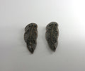 Art Deco Clip on Marcasite Silver Leaf Clip on Earrings Costume Jewellery Jewelry
