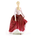 Royal Doulton Lady Figurine Fiona HN2694 Peggy Davies Classic Red and white Dress By Peggy Davies Porcelain Figure Pretty Lady Figurine