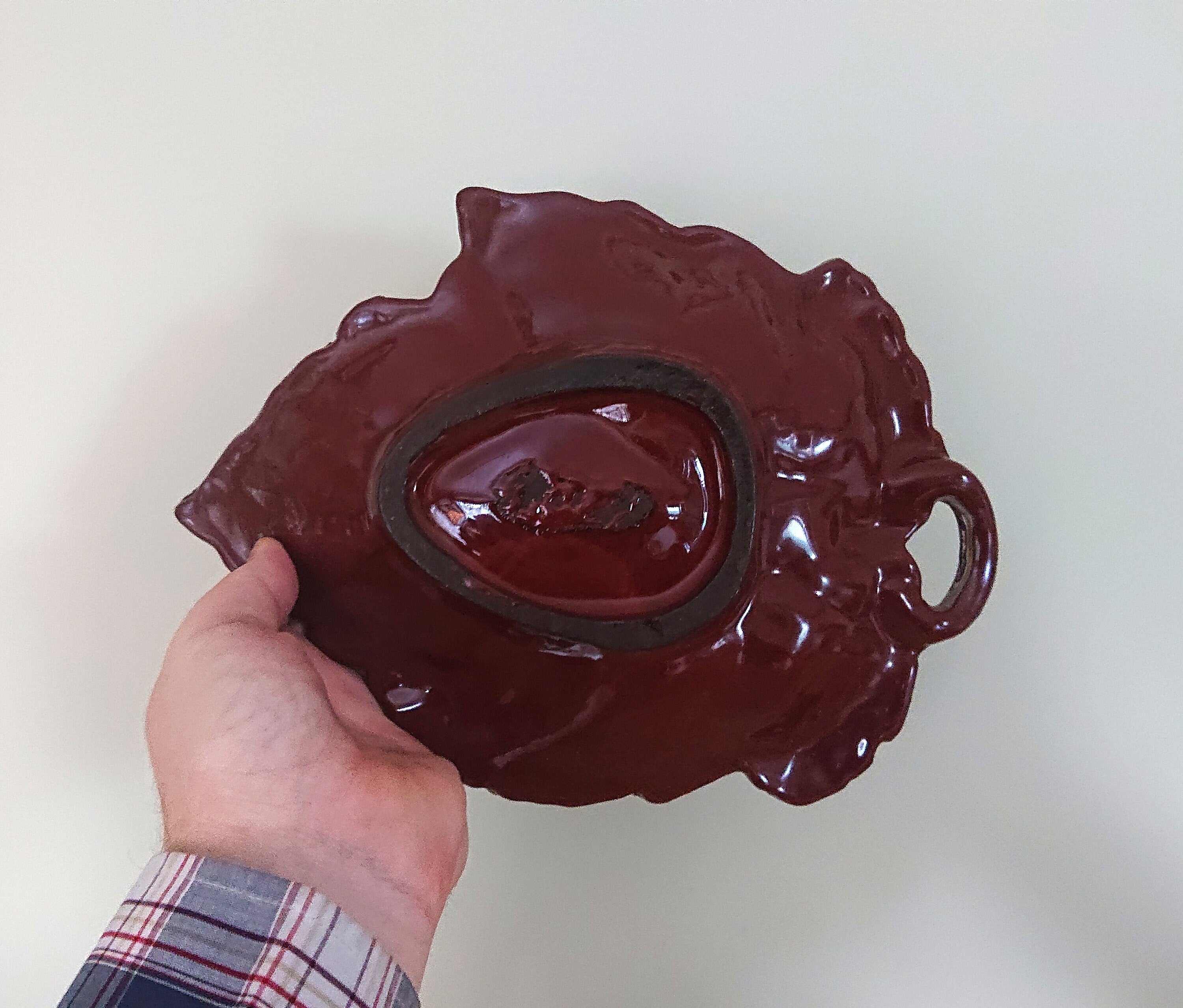 Vintage Leaf Dish Metal Maple Leaf with Lustre effect Cast Iron Key Dish Decorative Ornamental Leaf Décor Homeware VERY HEAVY