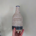 Vintage Snaps Stoneware Bottle SNAPS SCHNAPPS Flask Bottle Denmark Pottery 60s Blue and White Stoneware Jar and Container Flask