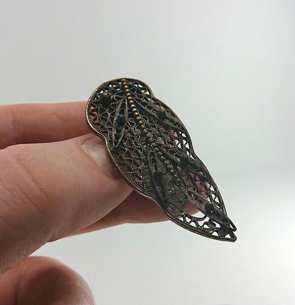 Art Deco Clip on Marcasite Silver Leaf Clip on Earrings Costume Jewellery Jewelry