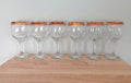 Vintage Gold Gilt Wine Glasses, Set of 6, 1970s Barware