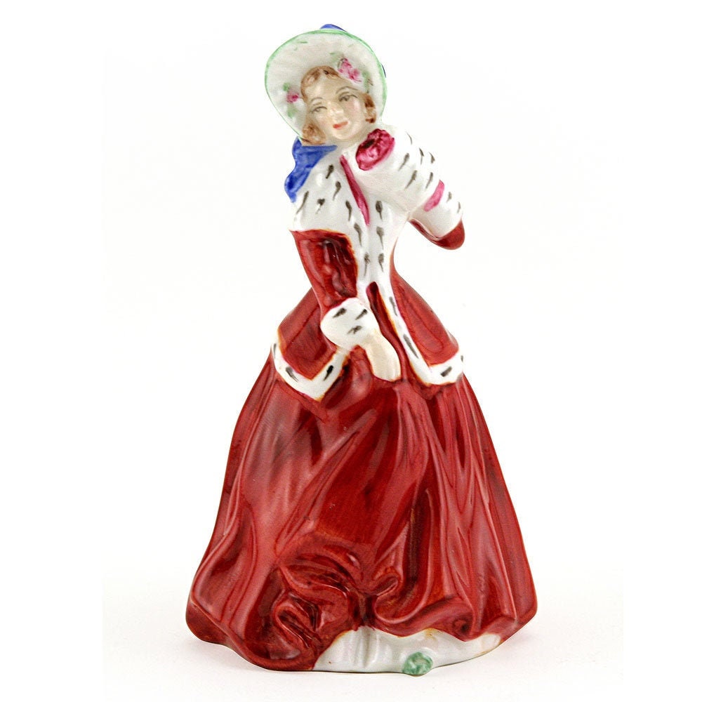 Christmas Morn HN3212  Mini  Royal Doulton Figurine Porcelain miniature Ladies Figurine Pretty Lady Figure Lady Statue by Peggy Davis.