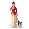 Sarah HN3384  Royal Doulton Figurine Pretty Lady Figurine Porcelain Lady with Dog Spaniel Vintage Doulton Statue Figure