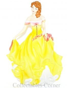 Royal Doulton Summer HN 5322 Lady Figurine Classic Pretty Ladies Yellow Dress Lady Figure Statue Four Seasons Pretty Ladies