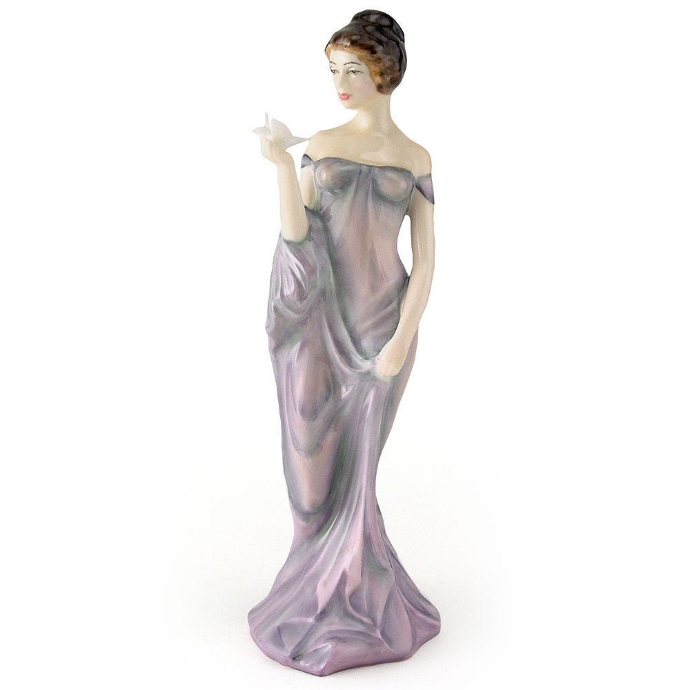 Harmony HN2824  Royal Doulton Figurine Pretty Lady Figurine Purple Dress Porcelain Statue Classic Pretty Ladies By Robert Jefferson