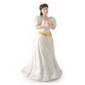 Maria HN3381  Royal Doulton Figurine Roadshow Events by Tim Potts White and yellow Pretty Lady Figurine Vintage Doulton Porcelain