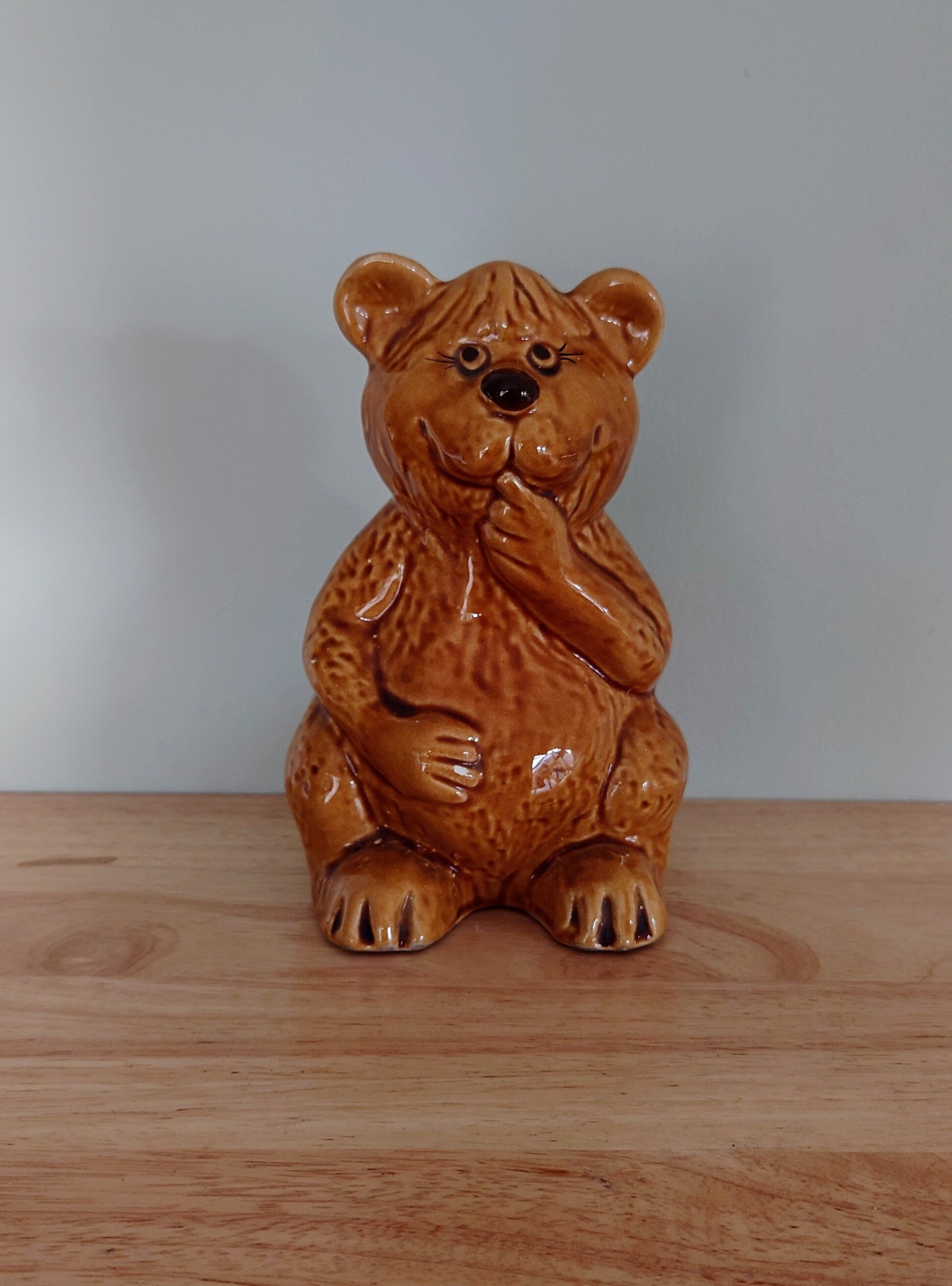 Vintage Teddy Bear Money Box Piggy Bank Children's Nursery Décor Cash Box