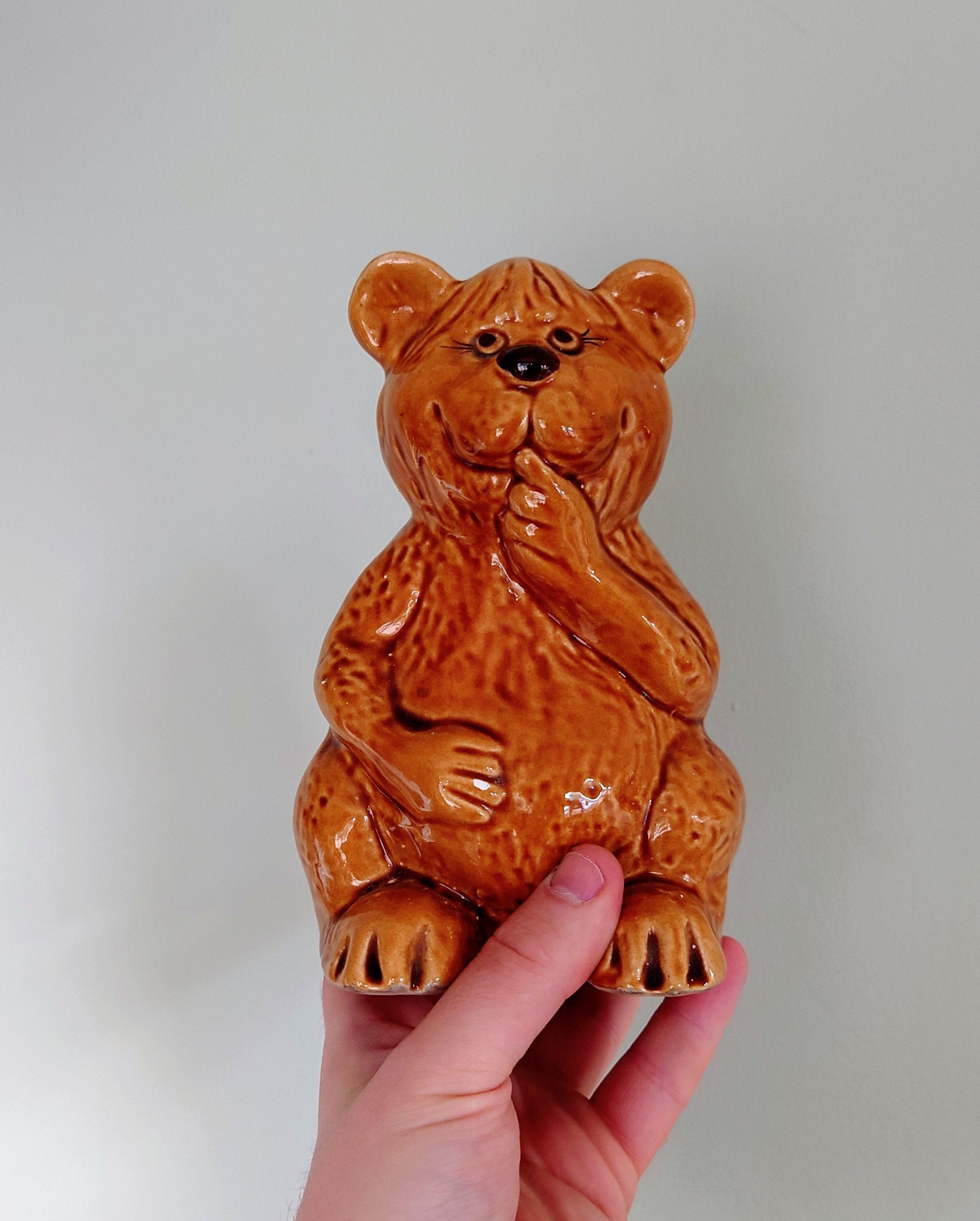 Vintage Teddy Bear Money Box Piggy Bank Children's Nursery Décor Cash Box