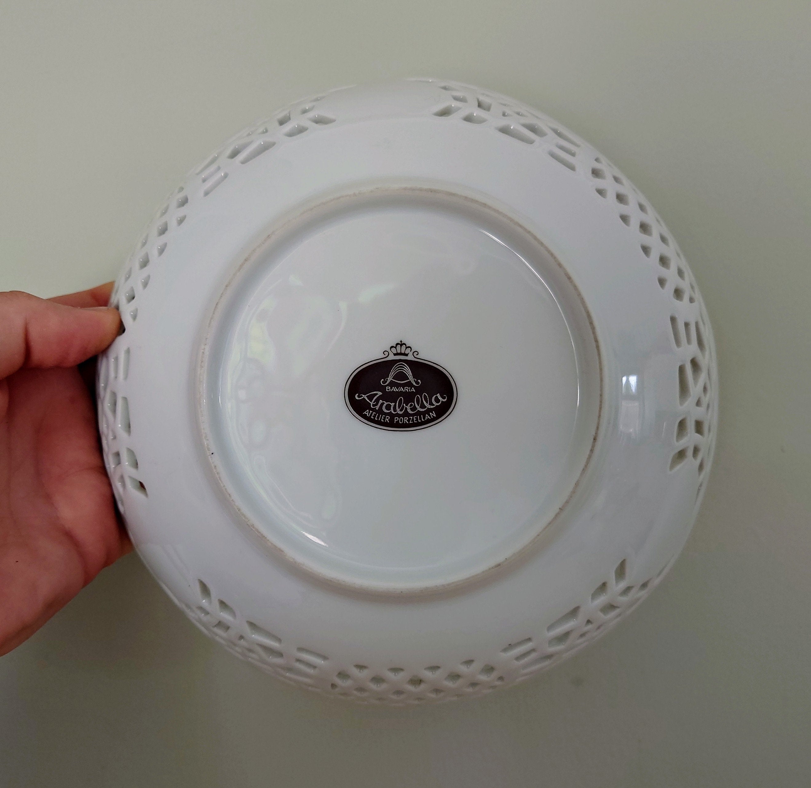 Vintage Floral Dish Porcelain Yellow Flowered Printed Trinket Dish, Bowl Serving Decorative Bowl/Dish Retro