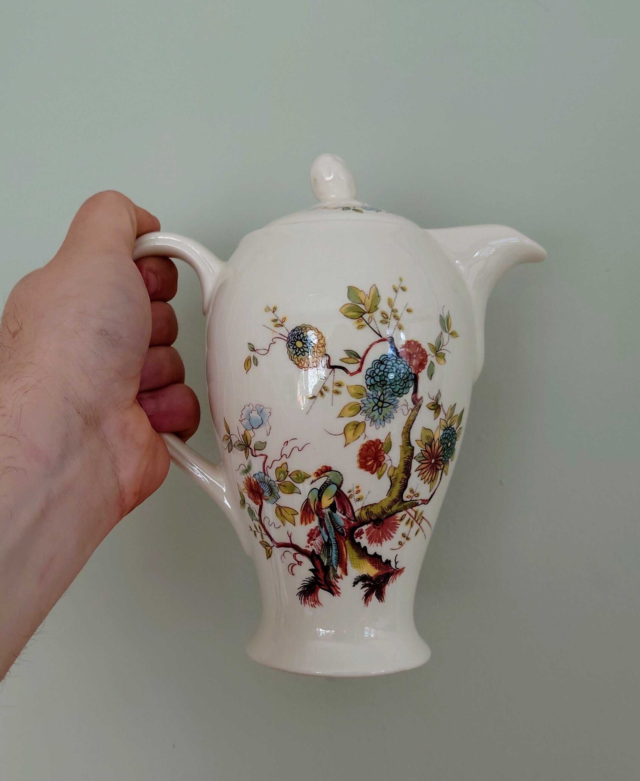 Mason's Ironestone Teapot Vintage Floral Made in England China Ceramic Teapot/Coffee pot Afternoon Tea Party