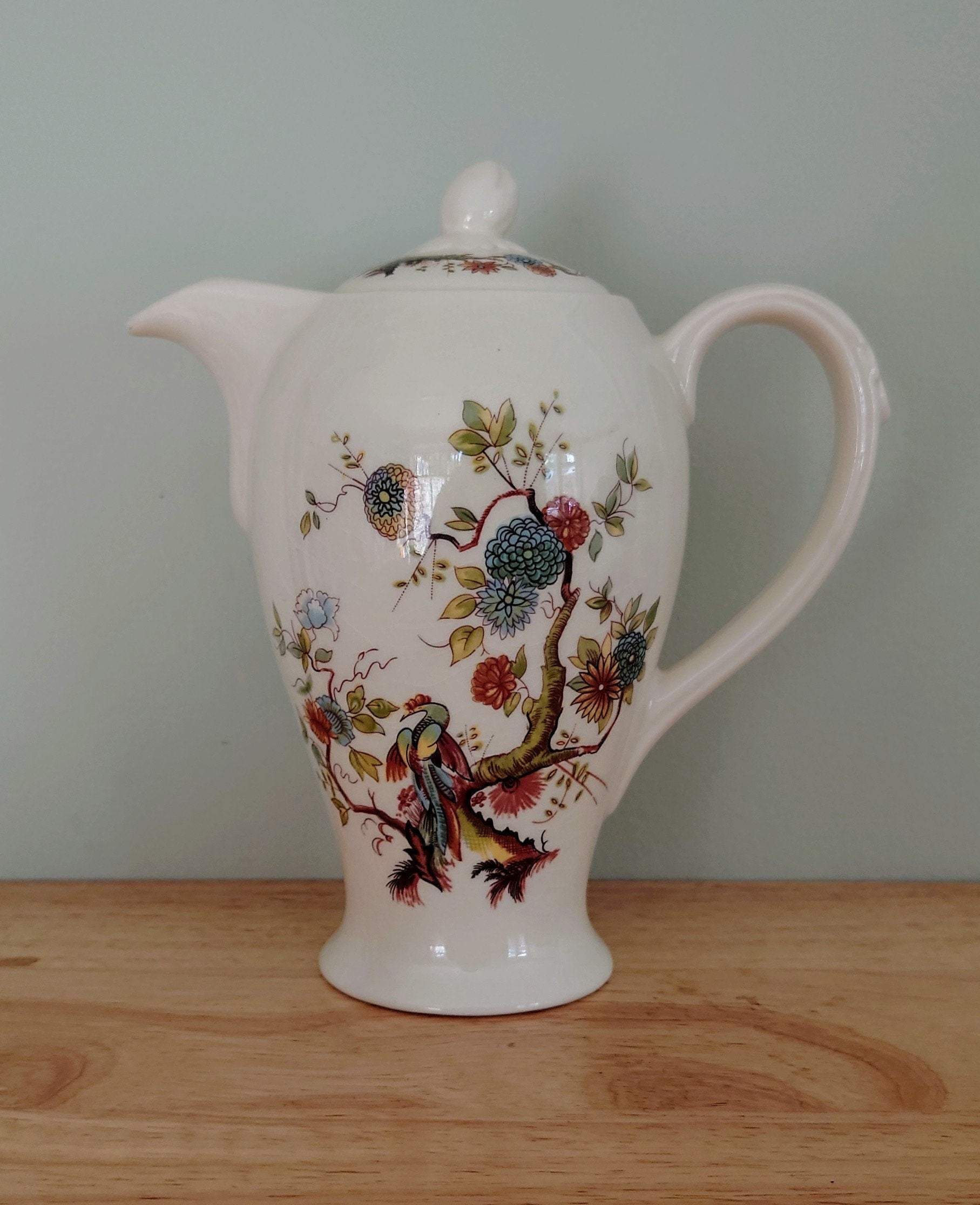 Mason's Ironestone Teapot Vintage Floral Made in England China Ceramic Teapot/Coffee pot Afternoon Tea Party