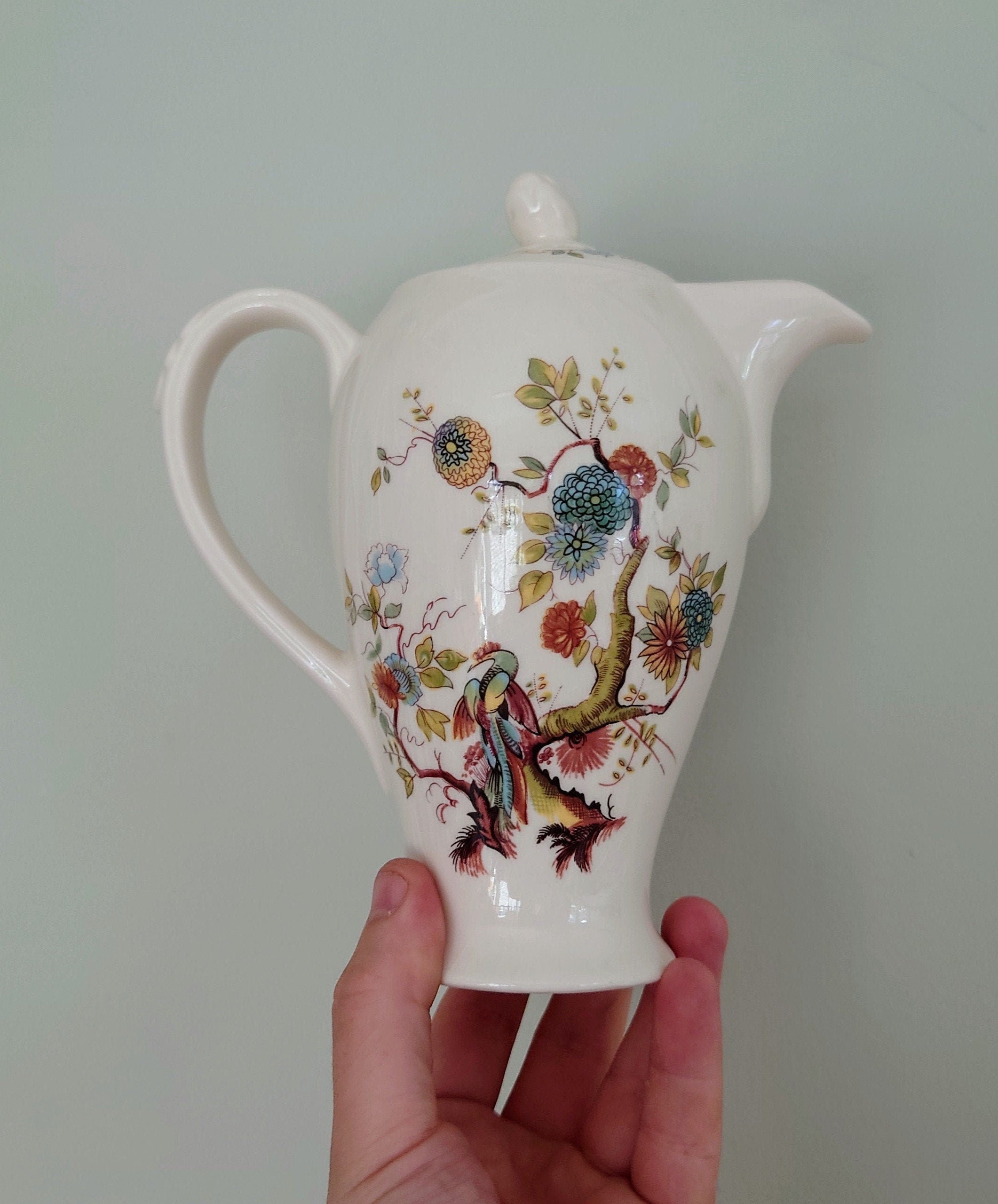 Mason's Ironestone Teapot Vintage Floral Made in England China Ceramic Teapot/Coffee pot Afternoon Tea Party