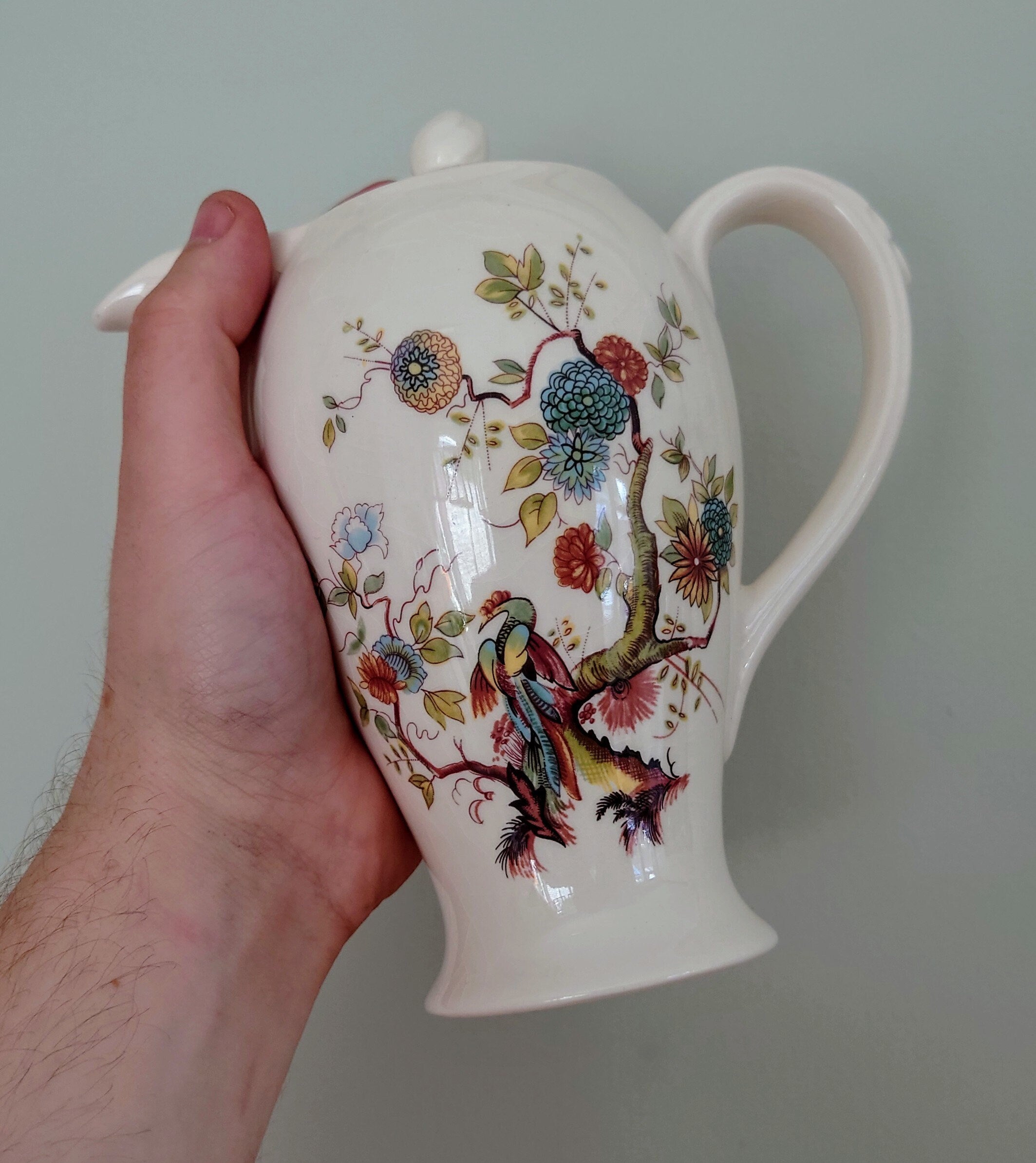 Mason's Ironestone Teapot Vintage Floral Made in England China Ceramic Teapot/Coffee pot Afternoon Tea Party