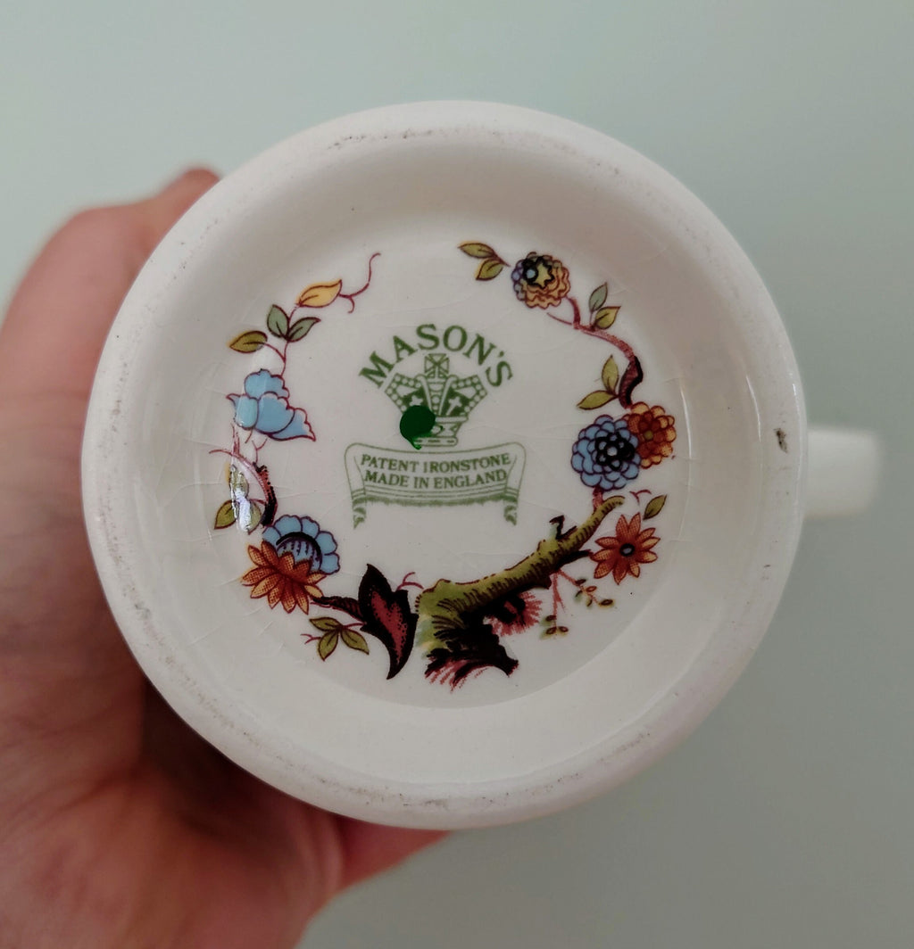 Mason's Ironestone Teapot Vintage Floral Made in England China Ceramic Teapot/Coffee pot Afternoon Tea Party