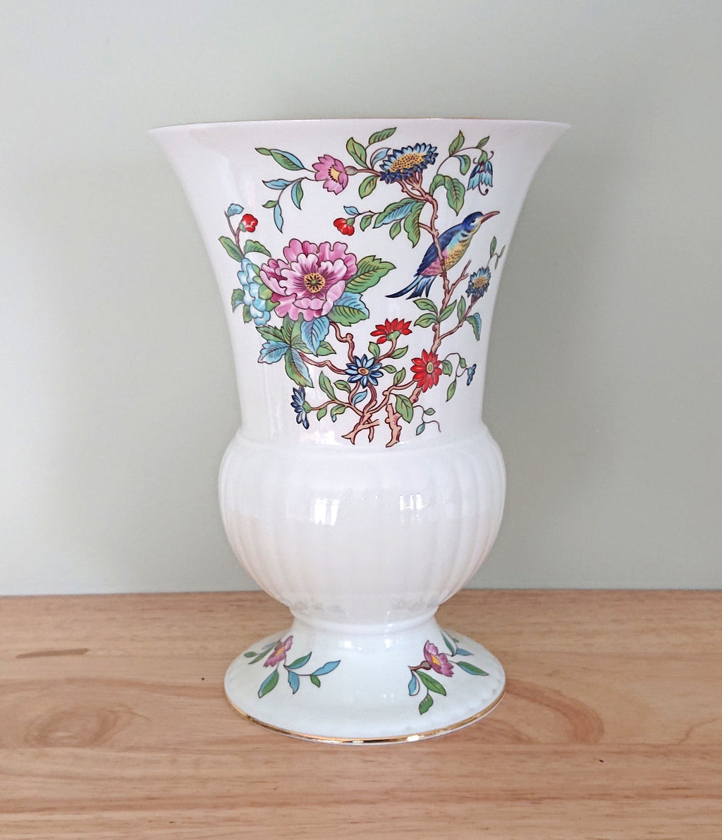 Aynsley Trumpet Vase (large) - Pembroke  Aynsley Fine Bone China Porcelain Made in England Pembroke Pattern Collectable Gift Vintage