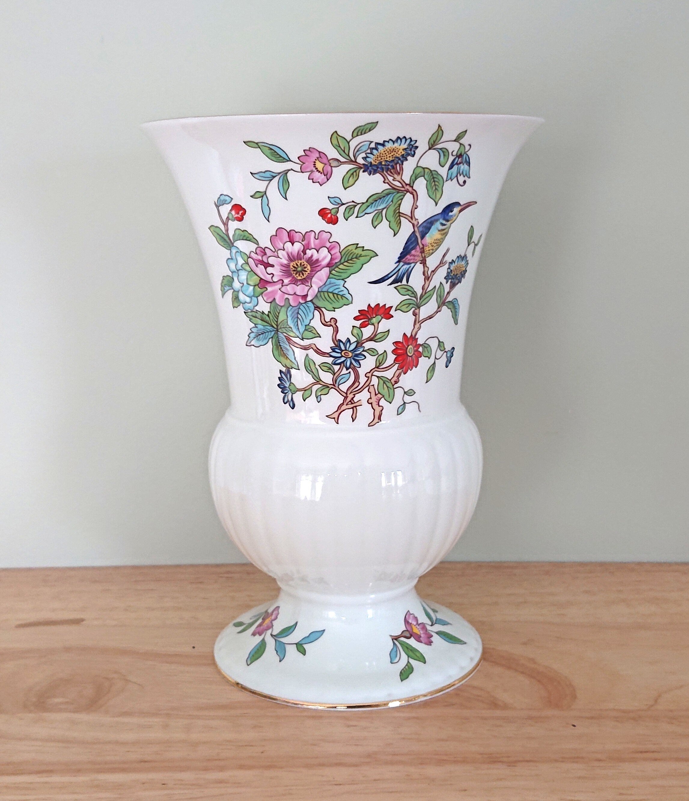Aynsley Trumpet Vase (large) - Pembroke  Aynsley Fine Bone China Porcelain Made in England Pembroke Pattern Collectable Gift Vintage