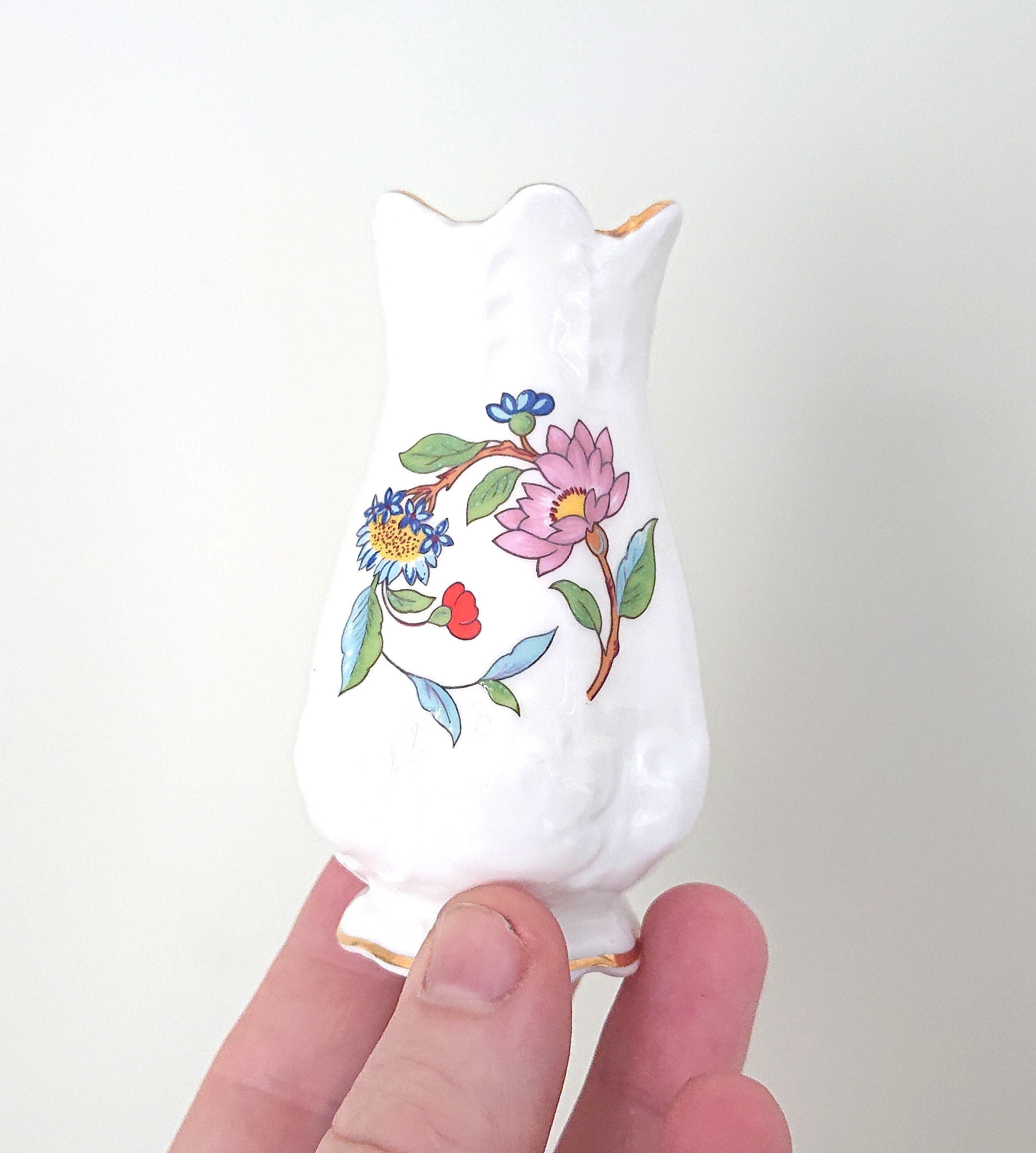 Aynsley  Spill Vase Frill  Pembroke (Gold Trim) Pembroke Fine Bone China Porcelain Made in England Pembroke Pattern Collectable Gift Vintage