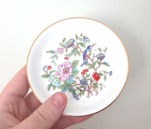 Aynsley  Round Sweet Meat Dish Pembroke (Gold Trim) Fine Bone China Porcelain Made in England Pembroke Pattern Collectable Gift Vintage