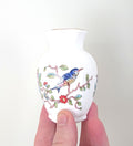Aynsley  Spill Vase Hexagonal Pembroke (Gold Trim) Pembroke Fine Bone China Porcelain Made in England Pembroke Pattern Collectable Vintage