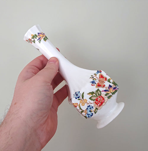Bud Vase 7'' Cottage Garden Aynsley Fine Bone China Porcelain Made in England Cottage Garden Pattern Collectable Gift Vintage