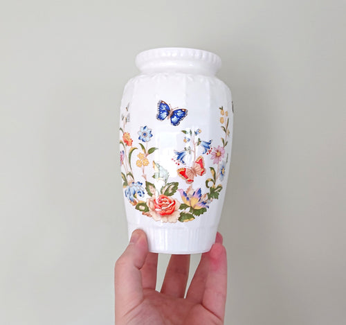 Georgian Vase  6" Cottage Garden Aynsley Fine Bone China Porcelain Made in England Cottage Garden Pattern Collectable Gift Vintage