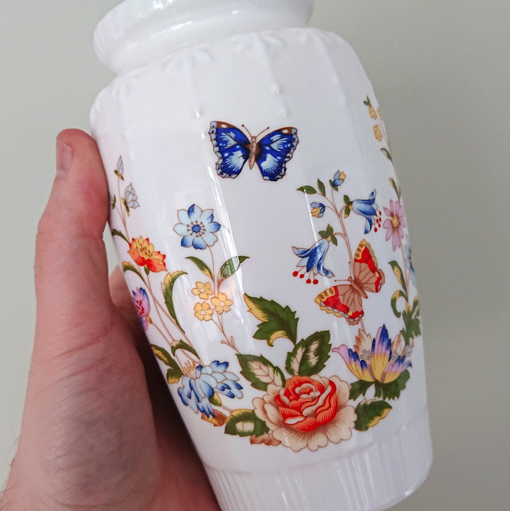 Georgian Vase  6" Cottage Garden Aynsley Fine Bone China Porcelain Made in England Cottage Garden Pattern Collectable Gift Vintage