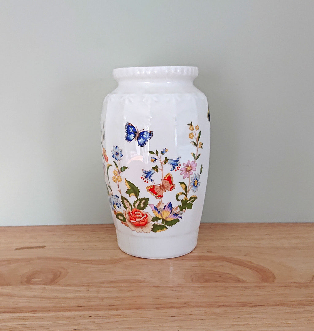 Georgian Vase  6" Cottage Garden Aynsley Fine Bone China Porcelain Made in England Cottage Garden Pattern Collectable Gift Vintage