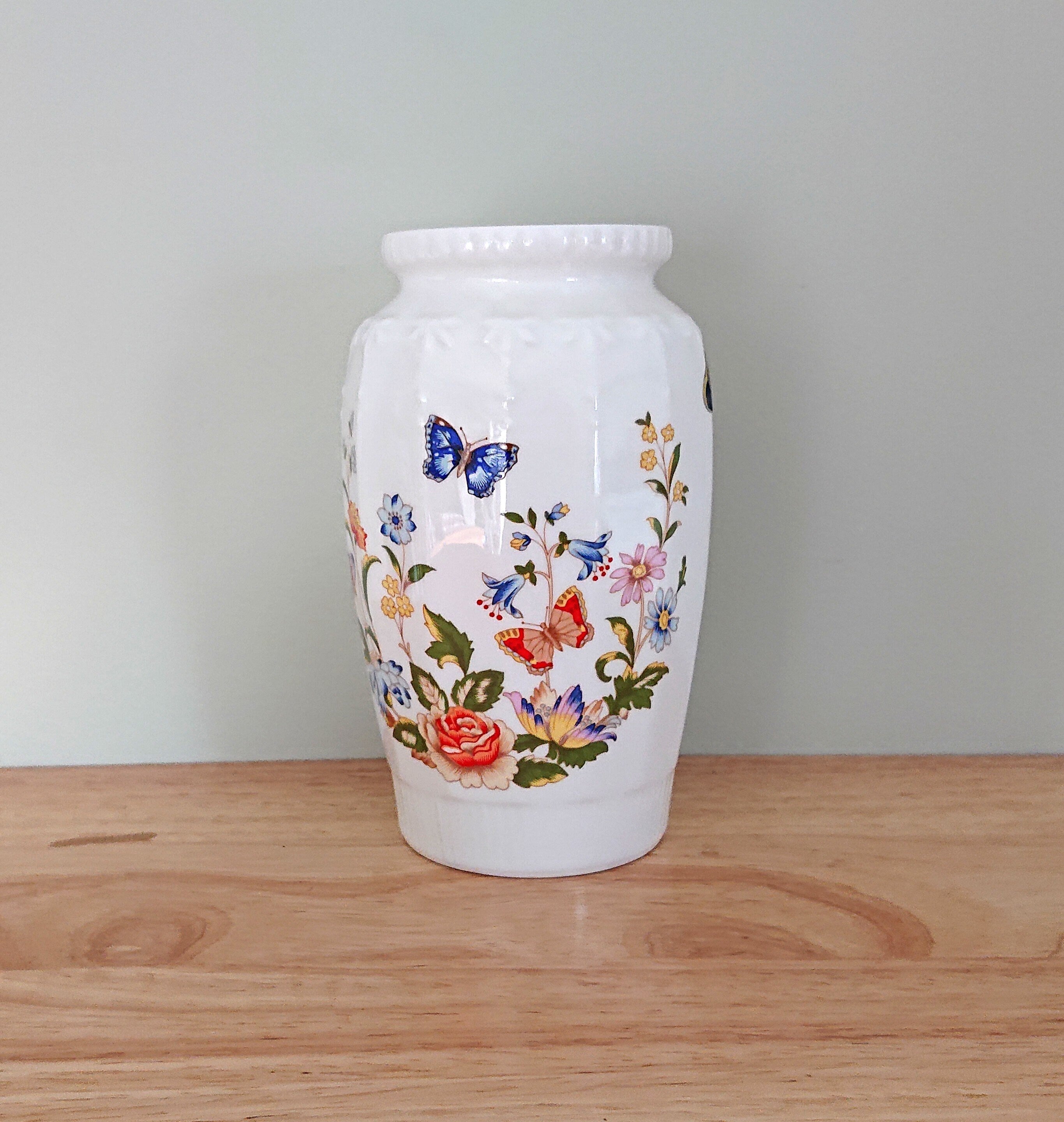 Georgian Vase  6" Cottage Garden Aynsley Fine Bone China Porcelain Made in England Cottage Garden Pattern Collectable Gift Vintage