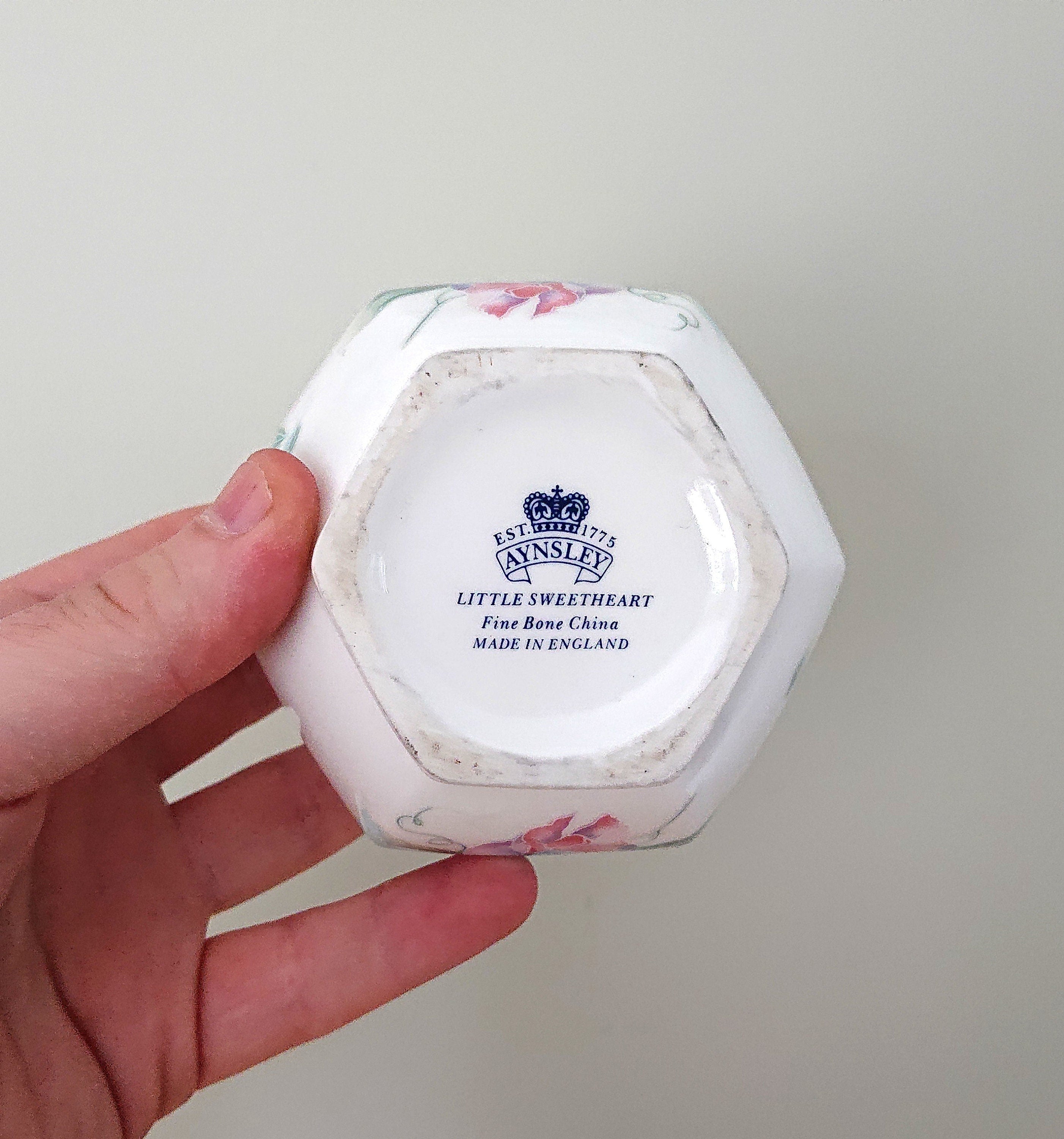 Little Sweetheart Candy Jar Fine Bone China Porcelain Made in England Little Sweetheart  Pattern Collectable Vintage
