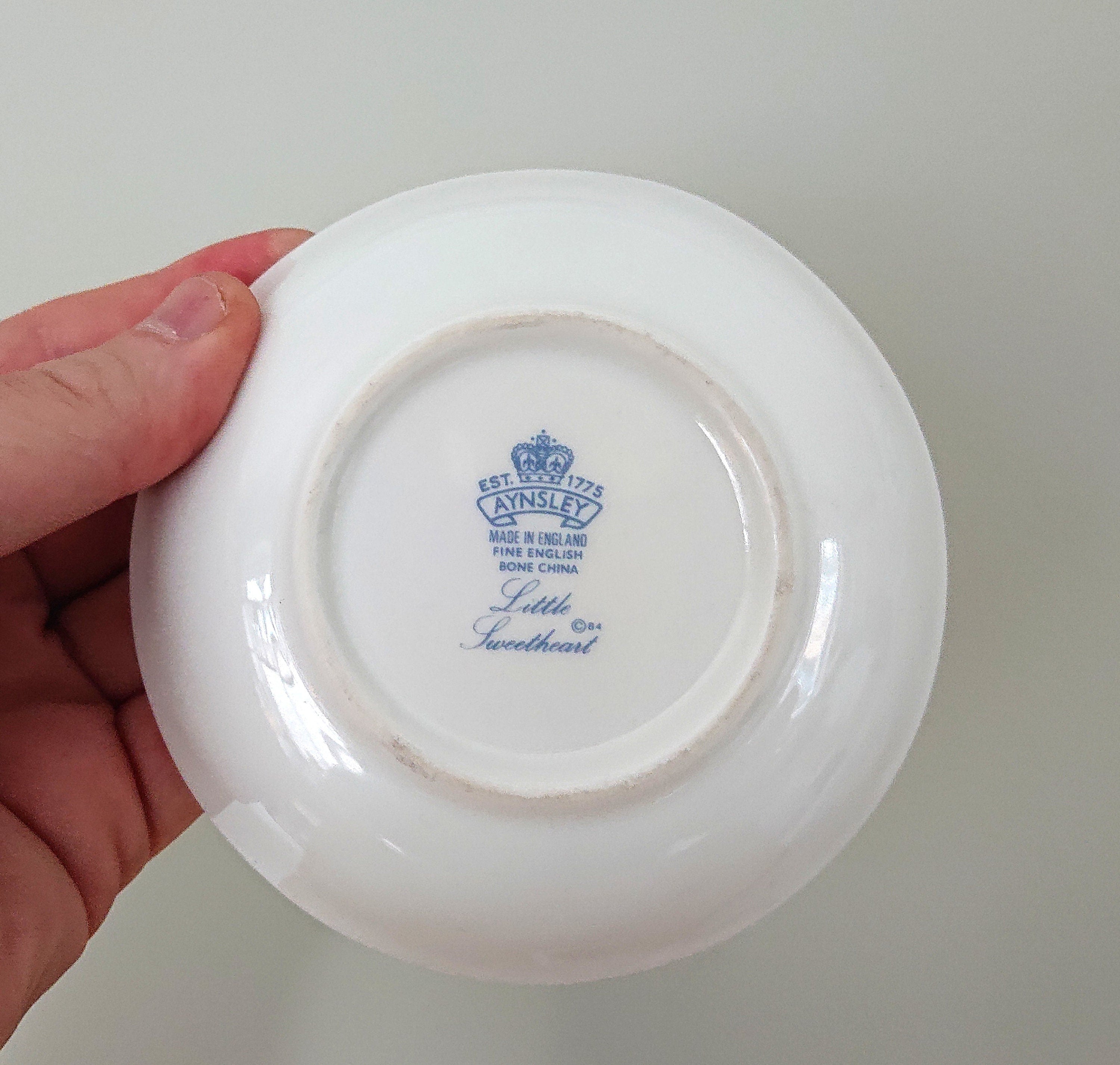 Aynsley - Little Sweetheart - Coaster Fine Bone China Porcelain Made in England Little Sweetheart  Pattern Collectable Vintage Plate