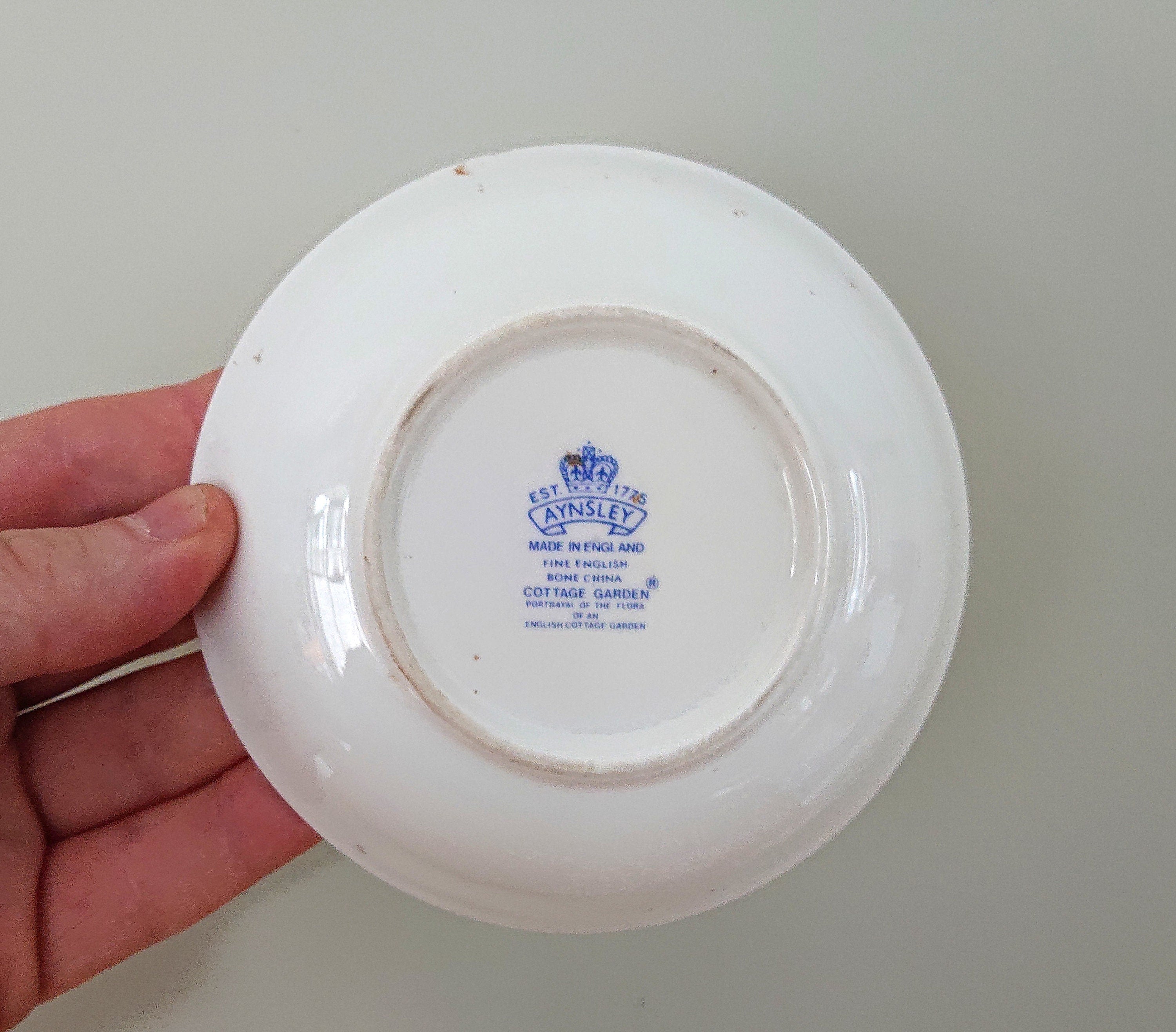 Aynsley - Cottage Garden - Coaster Fine Bone China Porcelain Made in England Cottage Garden  Pattern Collectable Vintage Plate